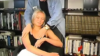 Blonde Bombshell Georgia Adair Gets Wild In A Threesome With An Older Man And Eating Pussy