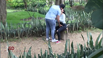 Un Voyeur Del Parque Público Captura A Una Pareja Adolescente En Una Posición Comprometedora. ¡no Te Pierdas Esta Escena Caliente!