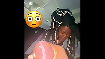 Ebony Beauty Gets A Public Blowjob And Huge Cumshot