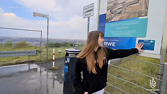 Amateur Teen Gets Her First Taste Of Doggystyle On A Public Viewing Platform