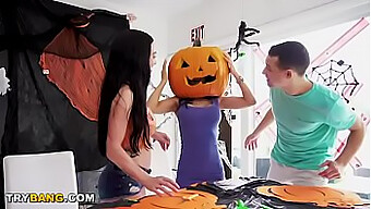 Tia Cyrus Gets Her Head Stuck In A Pumpkin In This Hilarious Video