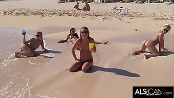 Public Sex Party On The Beach With Crazy Girls