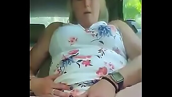 Masturbating Wife'S Intense Orgasm In A Car