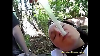 German Nun Gets A Blowjob In Public