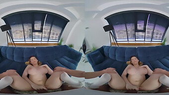 Virtual Reality Porn: Busty Blonde'S Big Natural Tits And Shaved Pussy