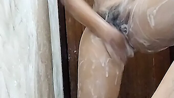 Masturbation With A Beautiful Big-Titted Girlfriend In The Bathroom