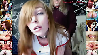 Fucking A Gamer Girl'S Ass In A Deepthroat Cam Show