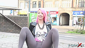 Cute Teen With Piercings Gets Naughty In Public