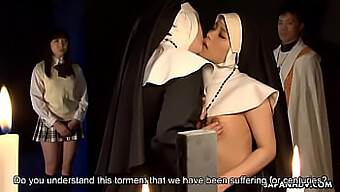 Japanese Nuns Engage In Intense Scissoring And Cock Fucking