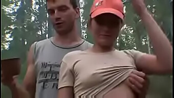 Russian Orgy At A Camp