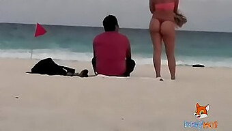 Amateur Wife Shows Off Her Ass In A Thong On The Beach And Gets Cheated