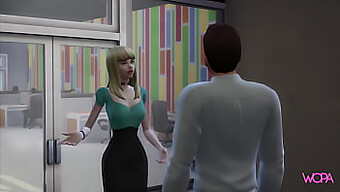 Blonde Secretary Tempts Her Boss With A Steamy Public Encounter