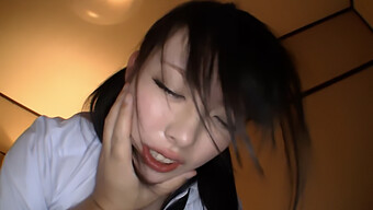 18-Year-Old Japanese Babe Shows Off Her Oral Skills In Homemade Video