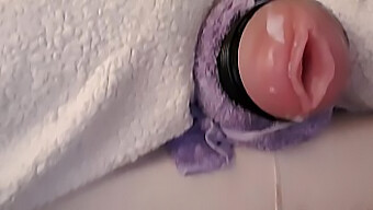 A Solo Guy'S Masturbation Session Ends With A Cumshot On His Fleshlight