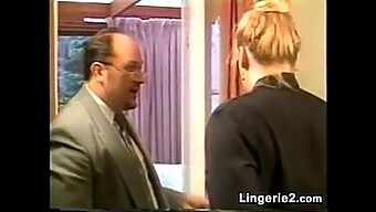 Blonde Woman Gets Spanked By Her Boss In Office