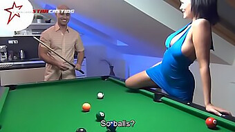 Amateur Brunette Gets Fingered And Fucked On The Pool Table